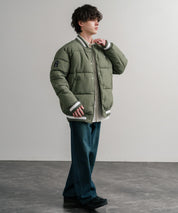 U.S. POLO ASSN. ユーエスポロアッスン PADDED VARSITY JACKET オーバーサイズワンポイントロゴ刺繍中綿スタジャン / 配色切替パデッドジャケット 14894