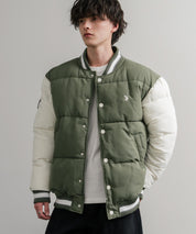 U.S. POLO ASSN. ユーエスポロアッスン PADDED VARSITY JACKET オーバーサイズワンポイントロゴ刺繍中綿スタジャン / 配色切替パデッドジャケット 14894