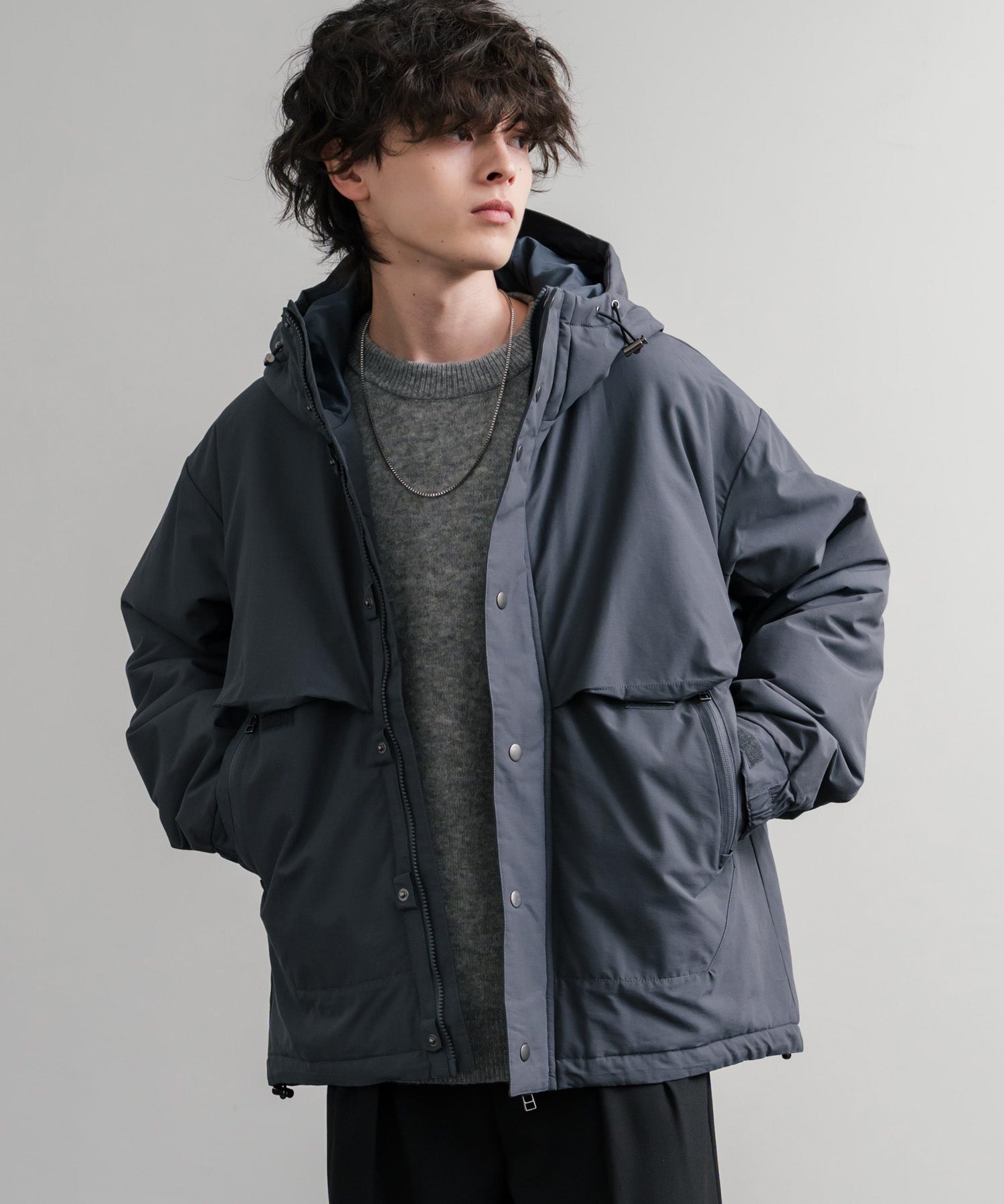 Audience オーディエンス 60/40クロス Sorona Dupont 中綿ロガーマウンテンパーカー/ナイロンフードジャケット AUD7348 14895