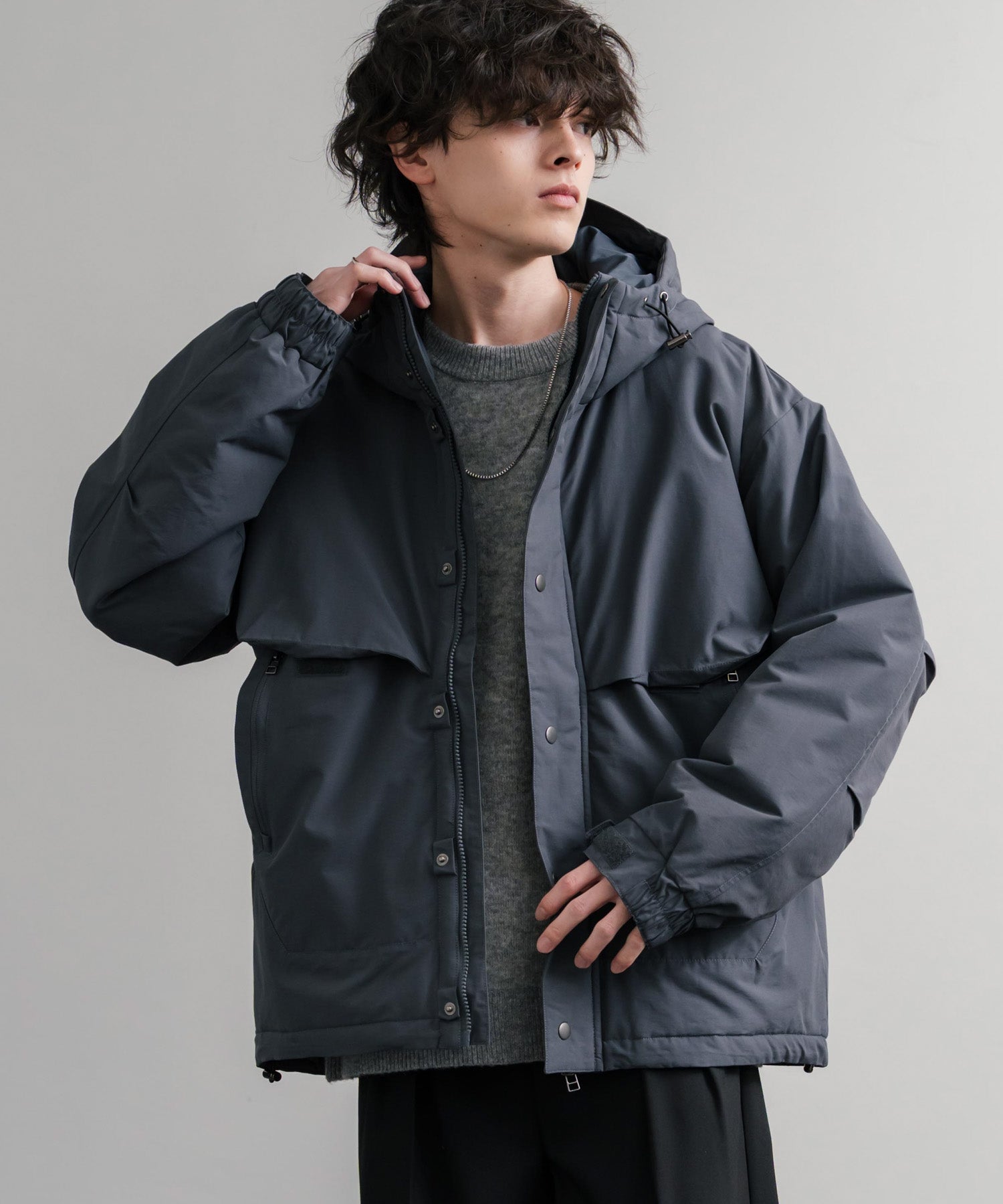 Audience オーディエンス 60/40クロス Sorona Dupont 中綿ロガーマウンテンパーカー/ナイロンフードジャケット AUD7348 14895