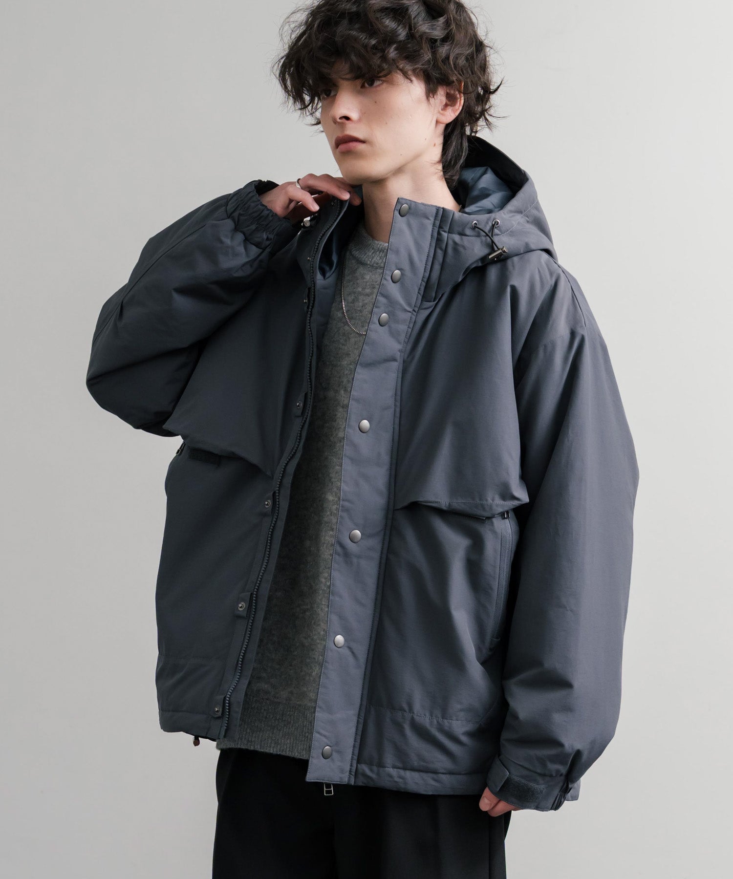 Audience オーディエンス 60/40クロス Sorona Dupont 中綿ロガーマウンテンパーカー/ナイロンフードジャケット AUD7348 14895