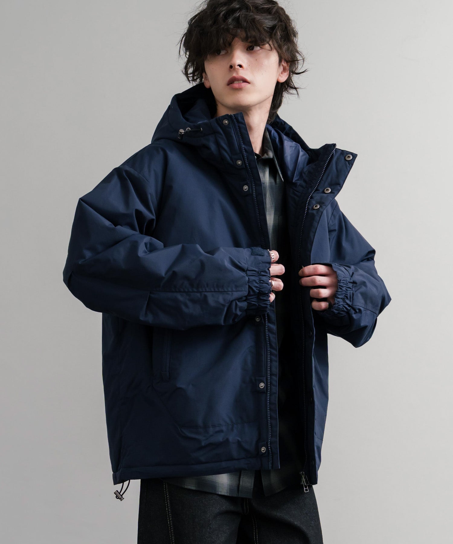 Audience オーディエンス 60/40クロス Sorona Dupont 中綿ロガーマウンテンパーカー/ナイロンフードジャケット AUD7348 14895