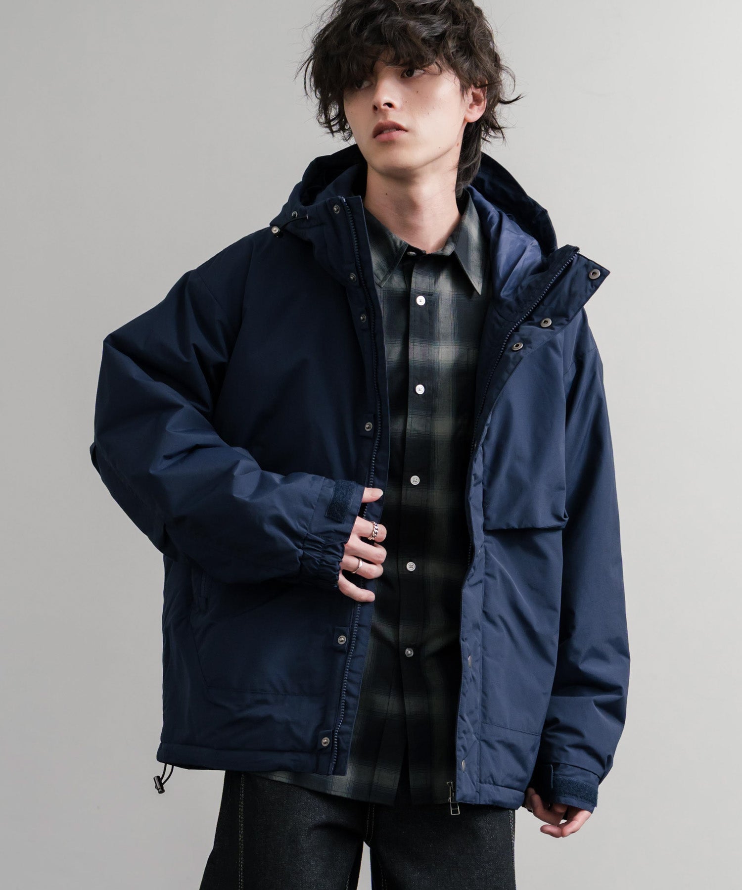 Audience オーディエンス 60/40クロス Sorona Dupont 中綿ロガーマウンテンパーカー/ナイロンフードジャケット AUD7348 14895