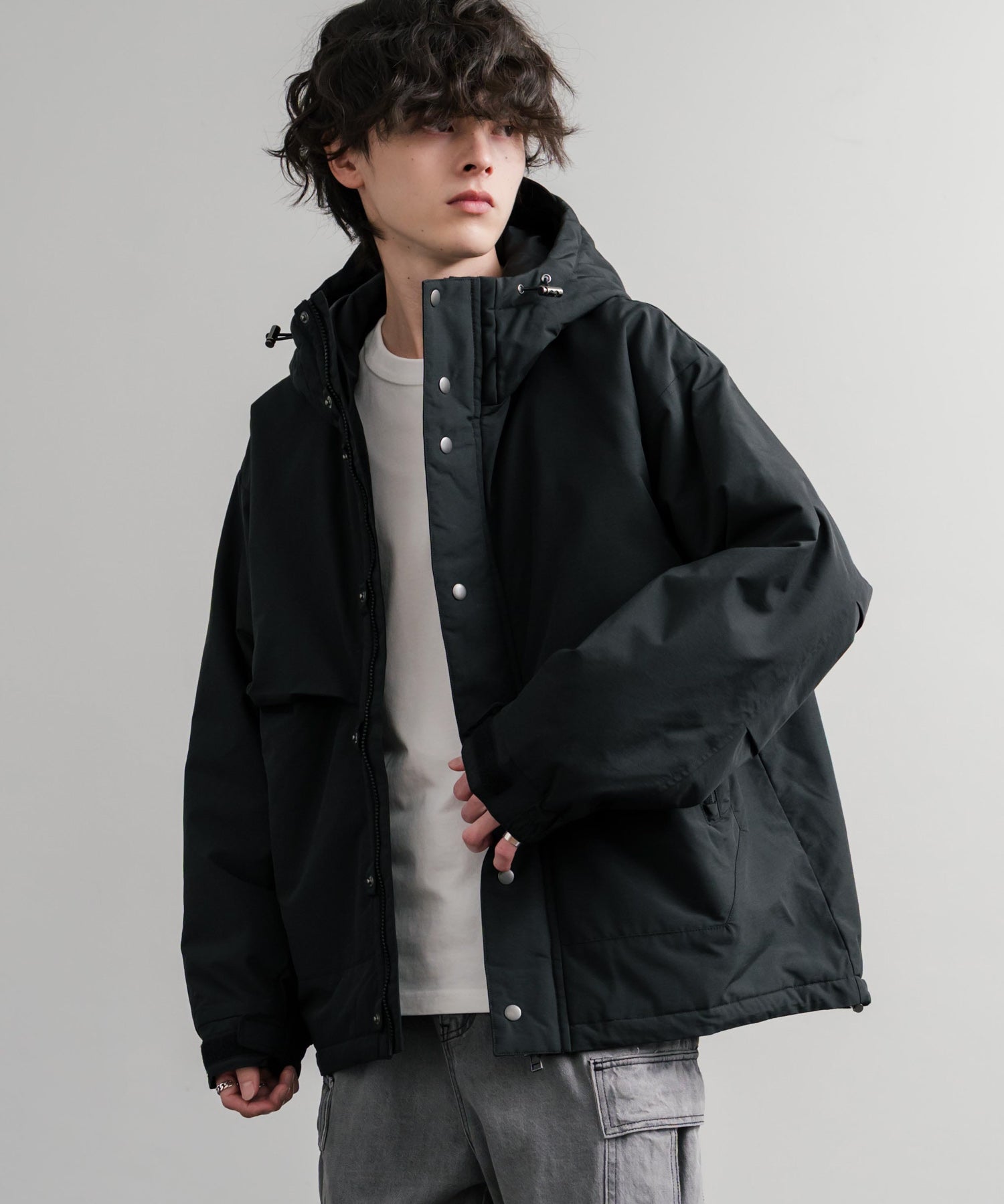 Audience オーディエンス 60/40クロス Sorona Dupont 中綿ロガーマウンテンパーカー/ナイロンフードジャケット AUD7348 14895