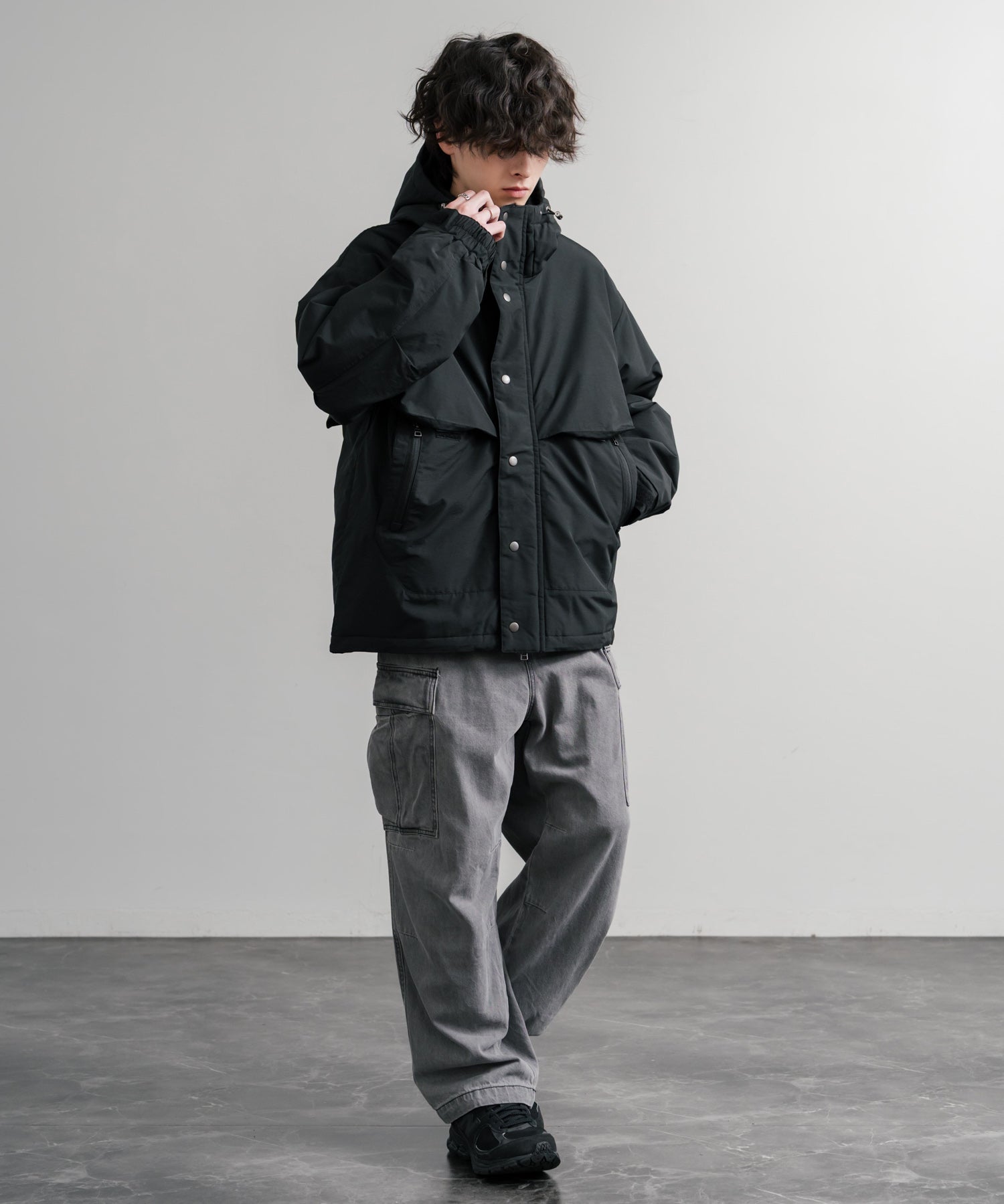 Audience オーディエンス 60/40クロス Sorona Dupont 中綿ロガーマウンテンパーカー/ナイロンフードジャケット AUD7348 14895