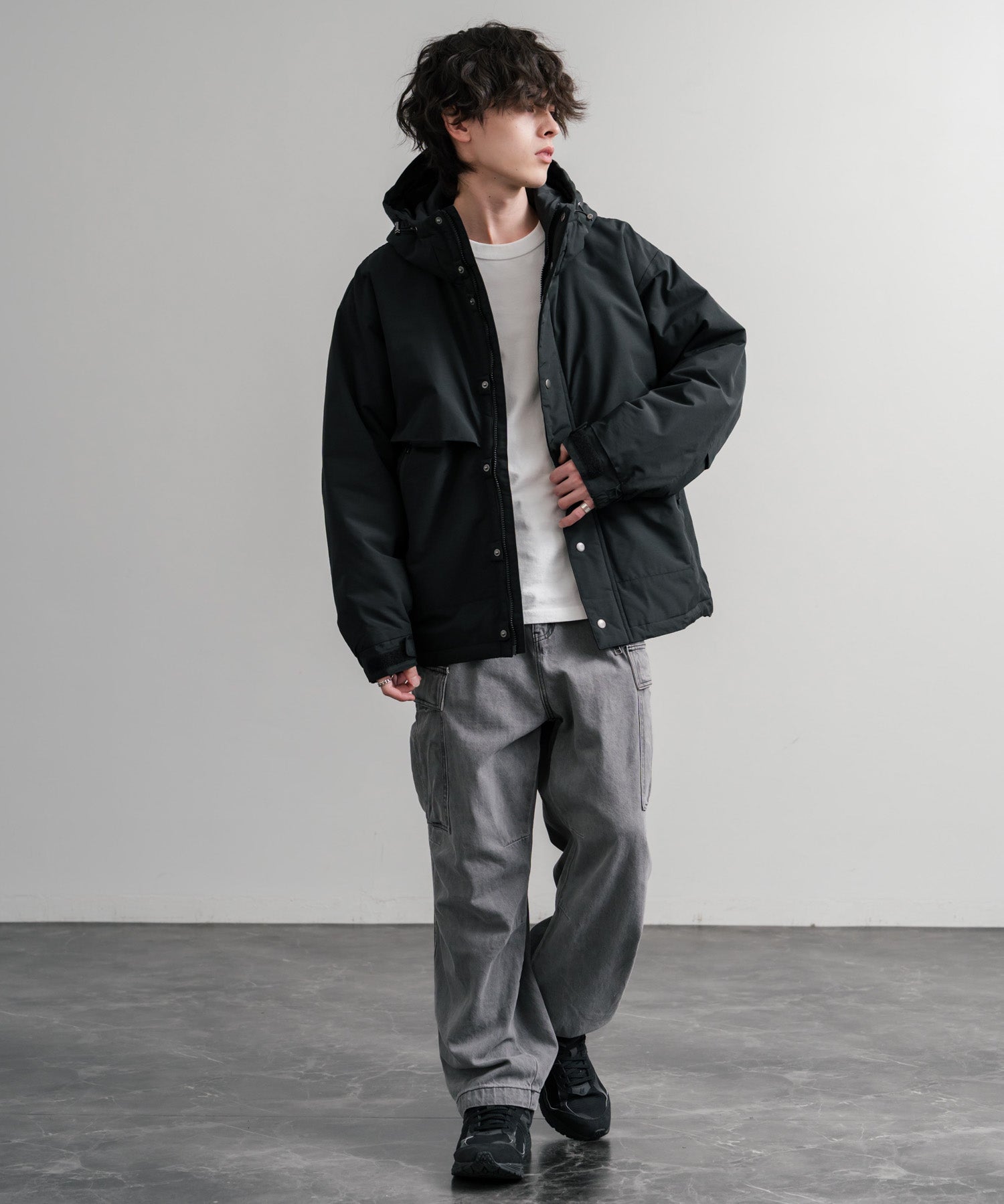 Audience オーディエンス 60/40クロス Sorona Dupont 中綿ロガーマウンテンパーカー/ナイロンフードジャケット AUD7348 14895