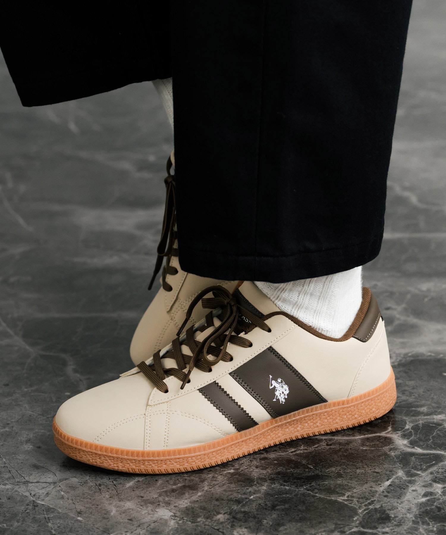 U.S.POLO ASSN. ユーエスポロアッスン ワンポイントロゴ厚底クラシックローカットスニーカー 14932