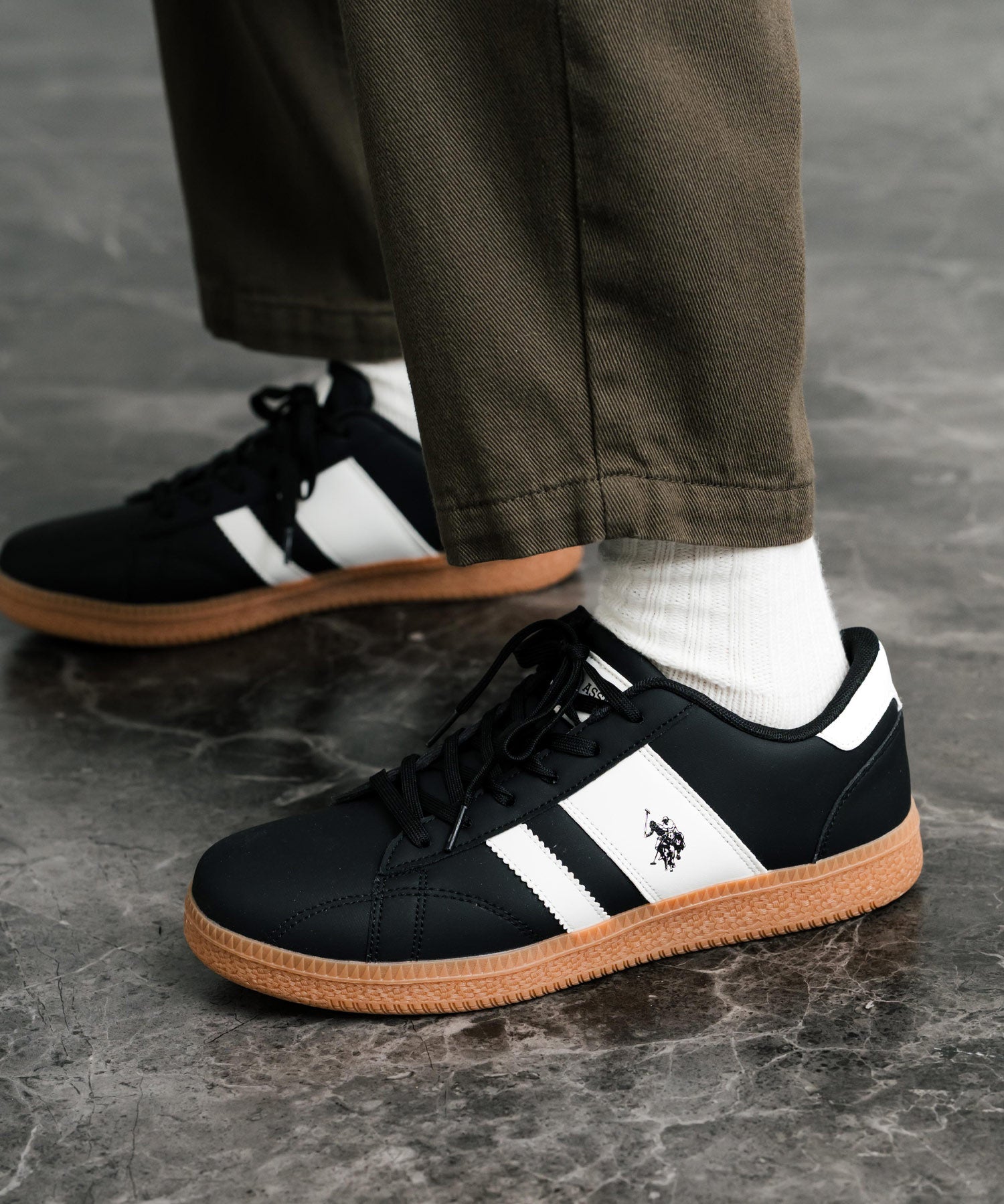 U.S.POLO ASSN. ユーエスポロアッスン ワンポイントロゴ厚底クラシックローカットスニーカー 14932