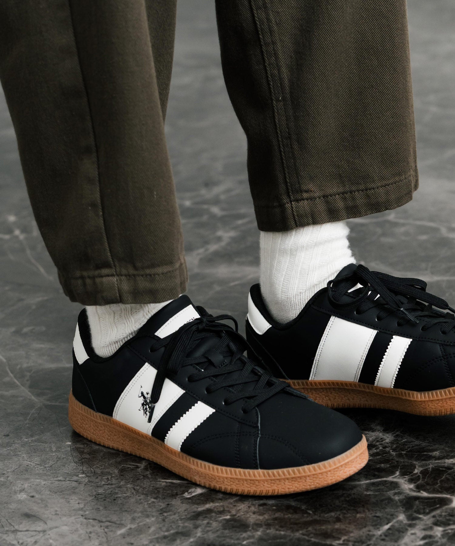 U.S.POLO ASSN. ユーエスポロアッスン ワンポイントロゴ厚底クラシックローカットスニーカー 14932