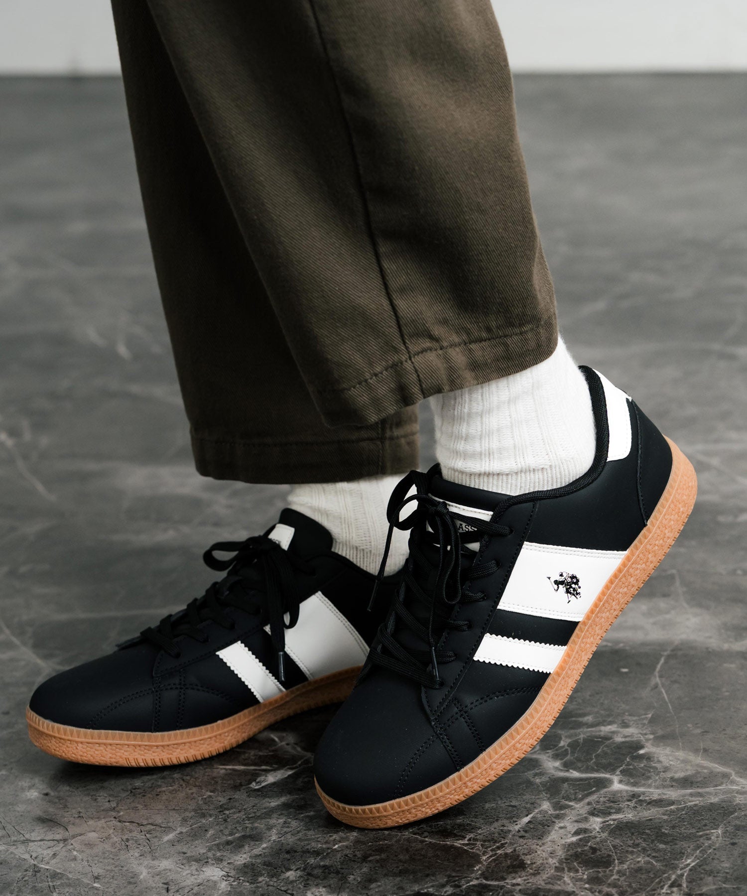 U.S.POLO ASSN. ユーエスポロアッスン ワンポイントロゴ厚底クラシックローカットスニーカー 14932