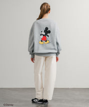 Disney ディズニー MICKEY MOUSE オーバーサイズ ミッキーマウスプリント裏起毛スウェットトレーナー	14939