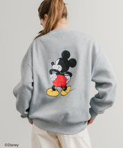 Disney ディズニー MICKEY MOUSE オーバーサイズ ミッキーマウスプリント裏起毛スウェットトレーナー	14939