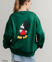 Disney ディズニー MICKEY MOUSE オーバーサイズ ミッキーマウスプリント裏起毛スウェットトレーナー	14939