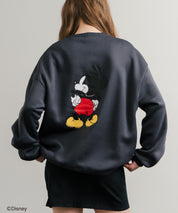 Disney ディズニー MICKEY MOUSE オーバーサイズ ミッキーマウスプリント裏起毛スウェットトレーナー	14939