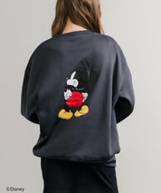 Disney ディズニー MICKEY MOUSE オーバーサイズ ミッキーマウスプリント裏起毛スウェットトレーナー	14939