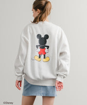 Disney ディズニー MICKEY MOUSE オーバーサイズ ミッキーマウスプリント裏起毛スウェットトレーナー	14939