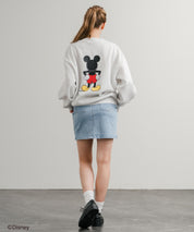 Disney ディズニー MICKEY MOUSE オーバーサイズ ミッキーマウスプリント裏起毛スウェットトレーナー	14939