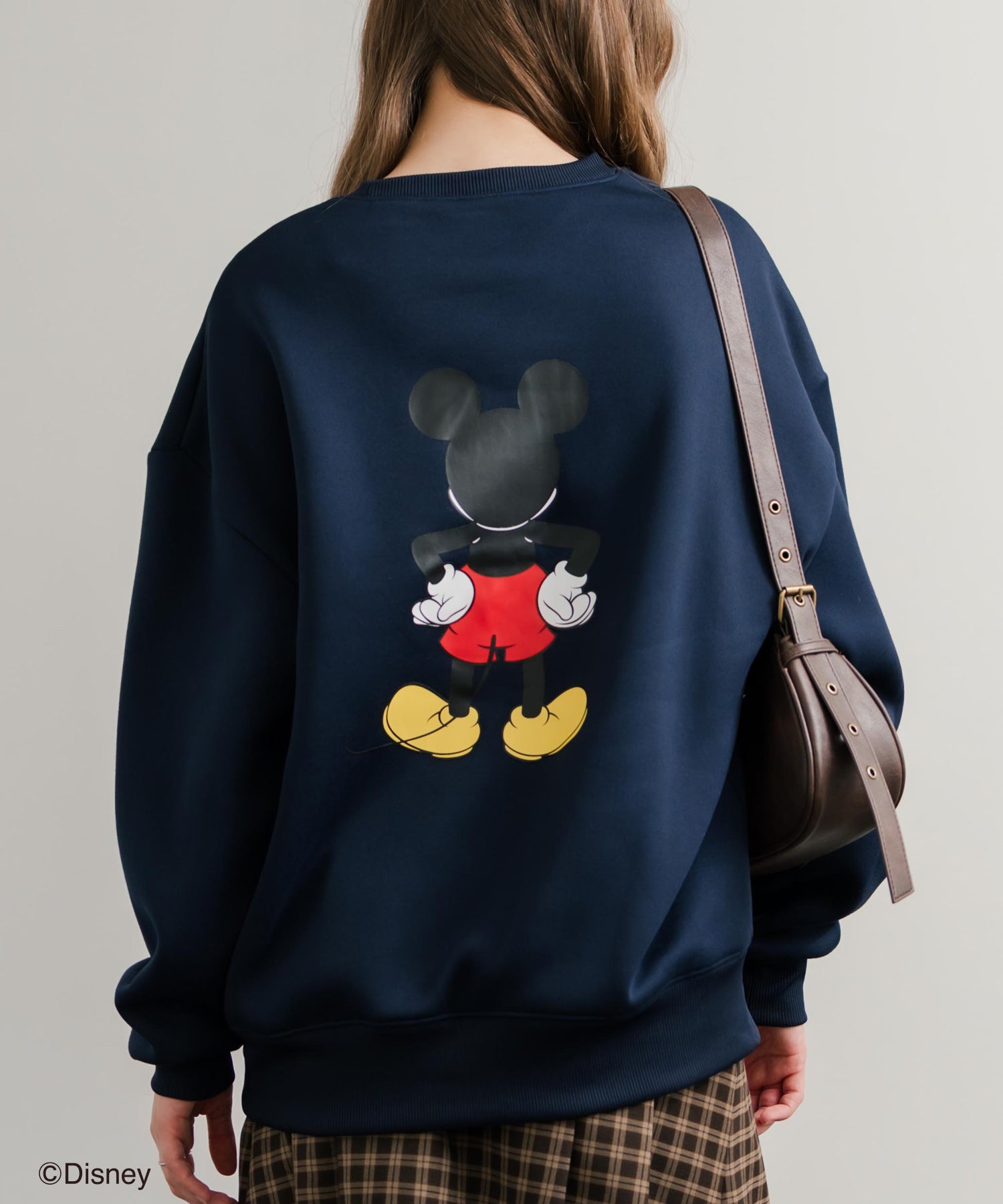 Disney ディズニー MICKEY MOUSE オーバーサイズ ミッキーマウスプリント裏起毛スウェットトレーナー	14939