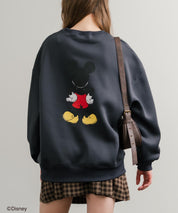 Disney ディズニー MICKEY MOUSE オーバーサイズ ミッキーマウスプリント裏起毛スウェットトレーナー	14939