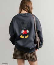 Disney ディズニー MICKEY MOUSE オーバーサイズ ミッキーマウスプリント裏起毛スウェットトレーナー	14939