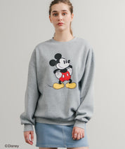 Disney ディズニー MICKEY MOUSE オーバーサイズ ミッキーマウスプリント裏起毛スウェットトレーナー	14939