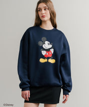 Disney ディズニー MICKEY MOUSE オーバーサイズ ミッキーマウスプリント裏起毛スウェットトレーナー	14939