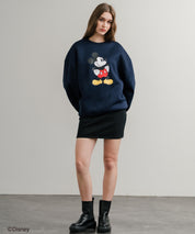 Disney ディズニー MICKEY MOUSE オーバーサイズ ミッキーマウスプリント裏起毛スウェットトレーナー	14939