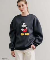 Disney ディズニー MICKEY MOUSE オーバーサイズ ミッキーマウスプリント裏起毛スウェットトレーナー	14939