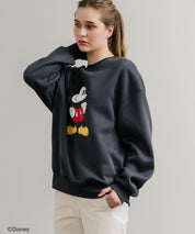 Disney ディズニー MICKEY MOUSE オーバーサイズ ミッキーマウスプリント裏起毛スウェットトレーナー	14939