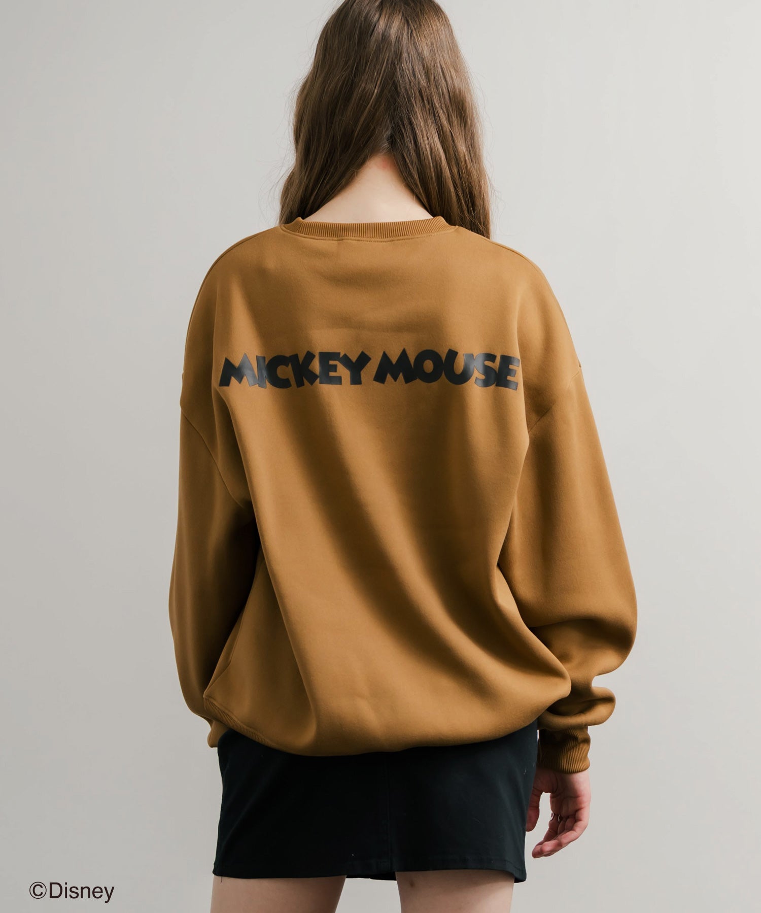 Disney ディズニー MICKEY MOUSE オーバーサイズ ミッキーマウスプリント裏起毛スウェットトレーナー	14939