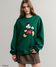 Disney ディズニー MICKEY MOUSE オーバーサイズ ミッキーマウスプリント裏起毛スウェットトレーナー	14939