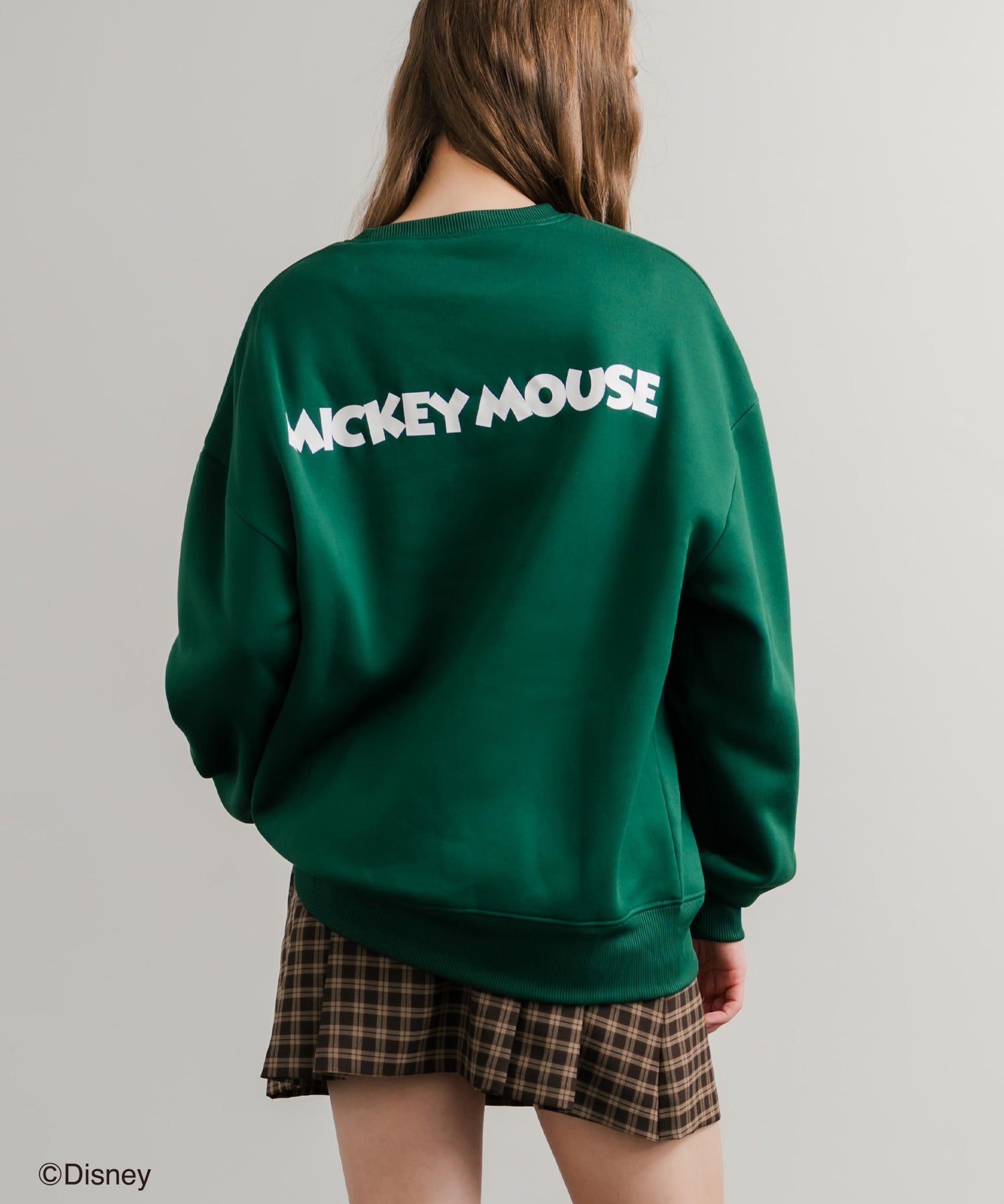 Disney ディズニー MICKEY MOUSE オーバーサイズ ミッキーマウスプリント裏起毛スウェットトレーナー	14939