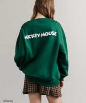Disney ディズニー MICKEY MOUSE オーバーサイズ ミッキーマウスプリント裏起毛スウェットトレーナー	14939