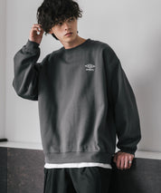 UMBRO 別注コラボオーバーサイズ裏起毛ロゴ刺繍クルーネックスウェット 14940