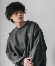 UMBRO 別注コラボオーバーサイズ裏起毛ロゴ刺繍クルーネックスウェット 14940