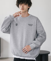 UMBRO 別注コラボオーバーサイズ裏起毛ロゴ刺繍ドロストスウェット 14941