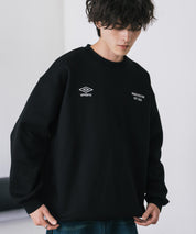 UMBRO 別注コラボオーバーサイズ裏起毛ロゴ刺繍ドロストスウェット 14941