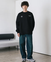 UMBRO 別注コラボオーバーサイズ裏起毛ロゴ刺繍ドロストスウェット 14941
