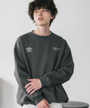 UMBRO 別注コラボオーバーサイズ裏起毛ロゴ刺繍ドロストスウェット 14941