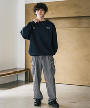 UMBRO 別注コラボオーバーサイズ裏起毛ロゴ刺繍ドロストスウェット 14941
