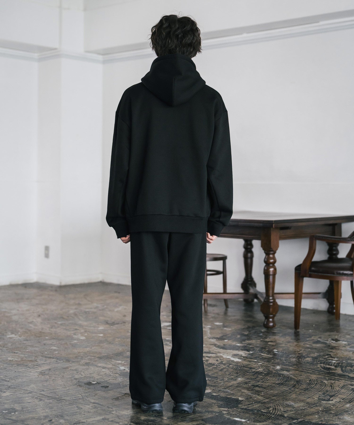 UMBRO 別注コラボオーバーサイズ裏起毛ワンポイントロゴ刺繍フルジップ