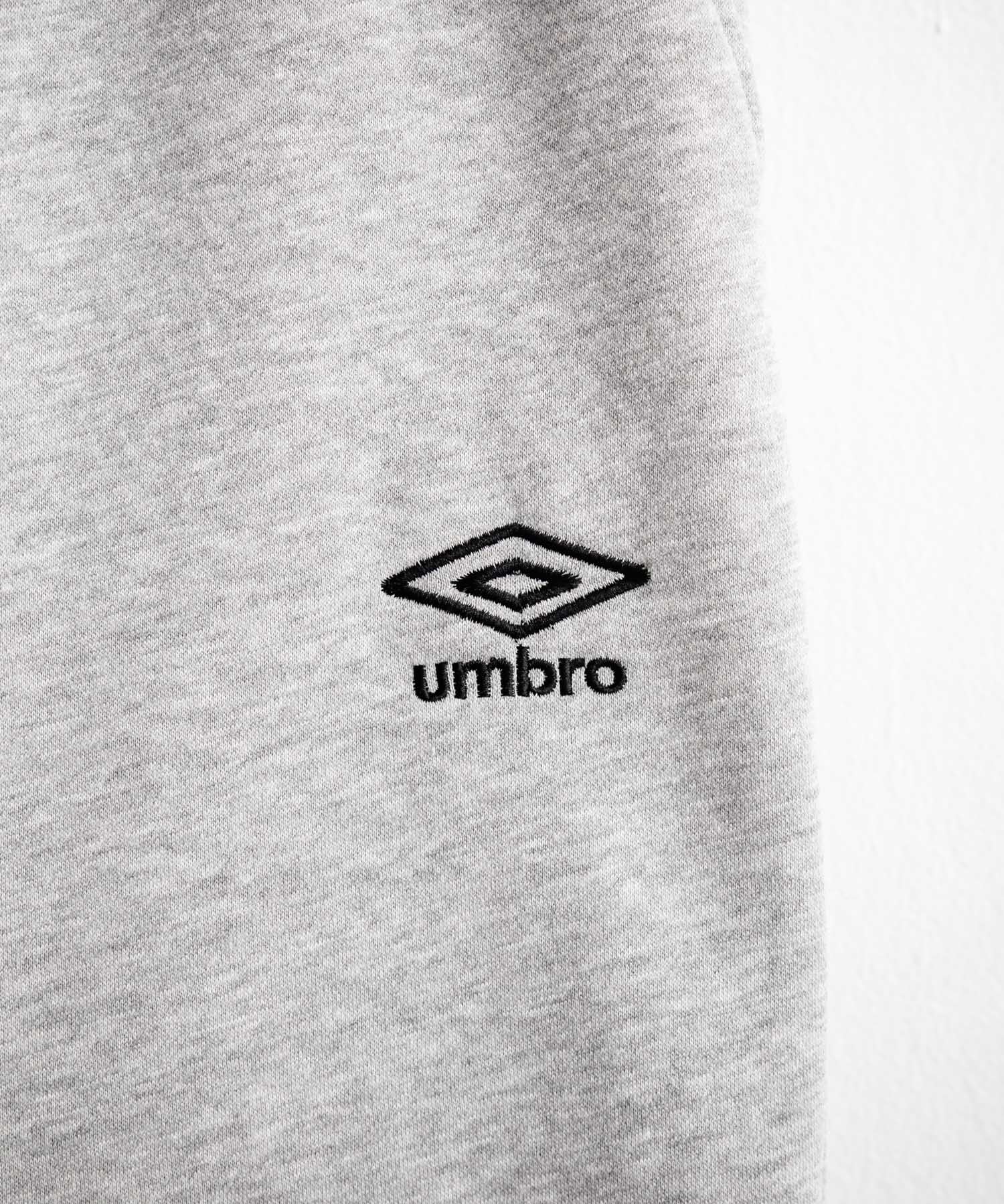 UMBRO 別注コラボ裏起毛ワンポイントロゴ刺繍イージーワイドストレートスウェットパンツ 14944
