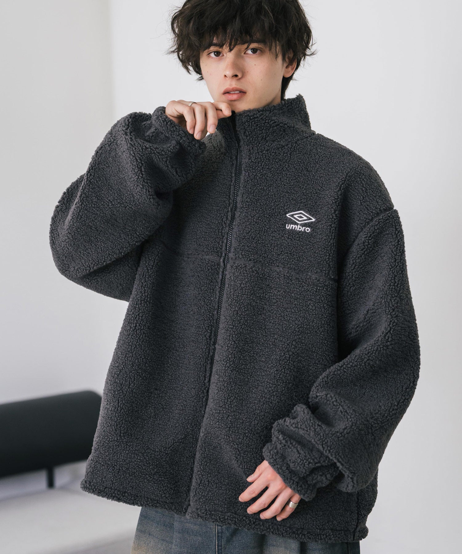 UMBRO アンブロ 別注コラボ 2wayリバーシブルワンポイントロゴ刺繍トラックボアジャケット 14947