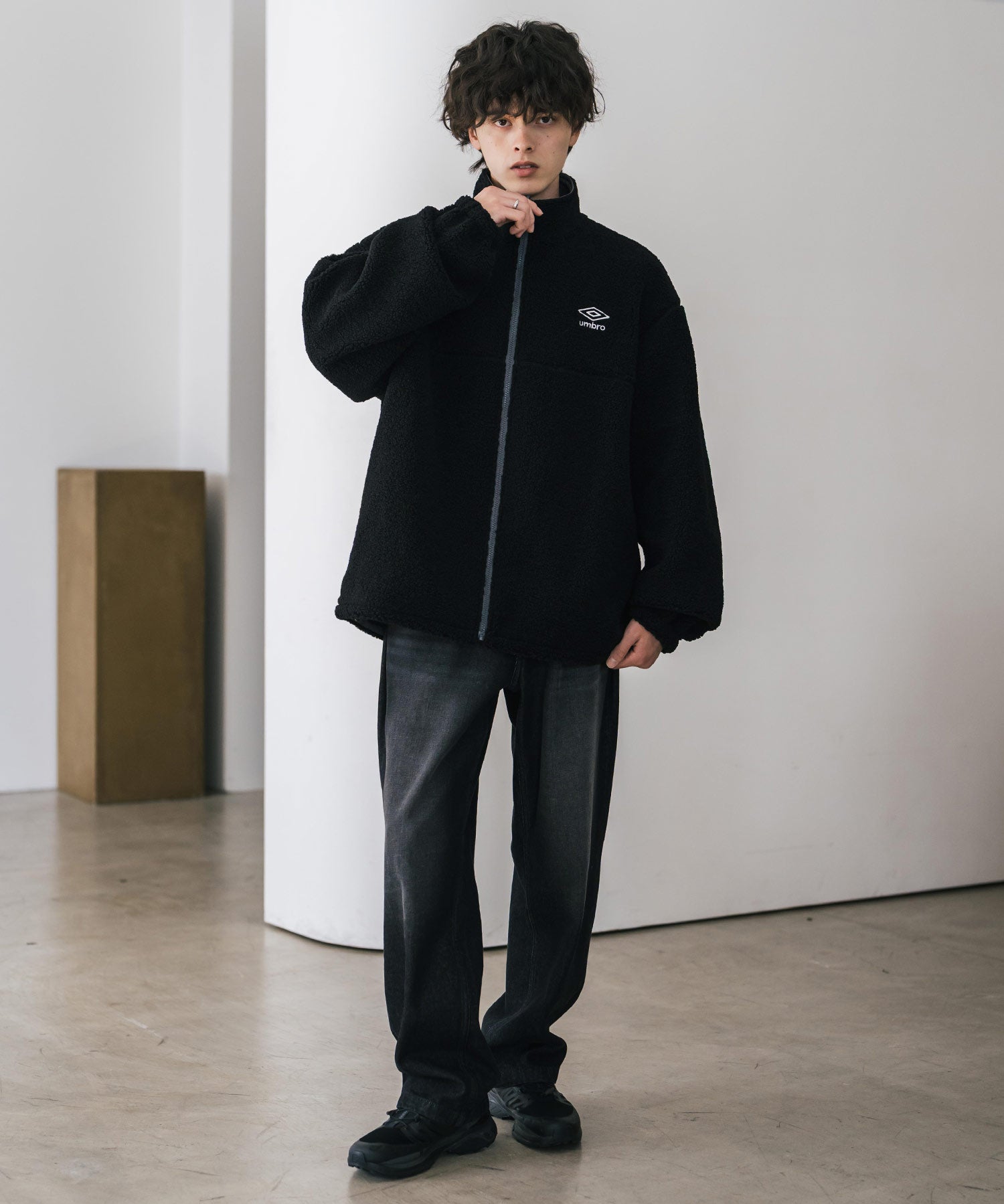 UMBRO アンブロ 別注コラボ 2wayリバーシブルワンポイントロゴ刺繍トラックボアジャケット 14947