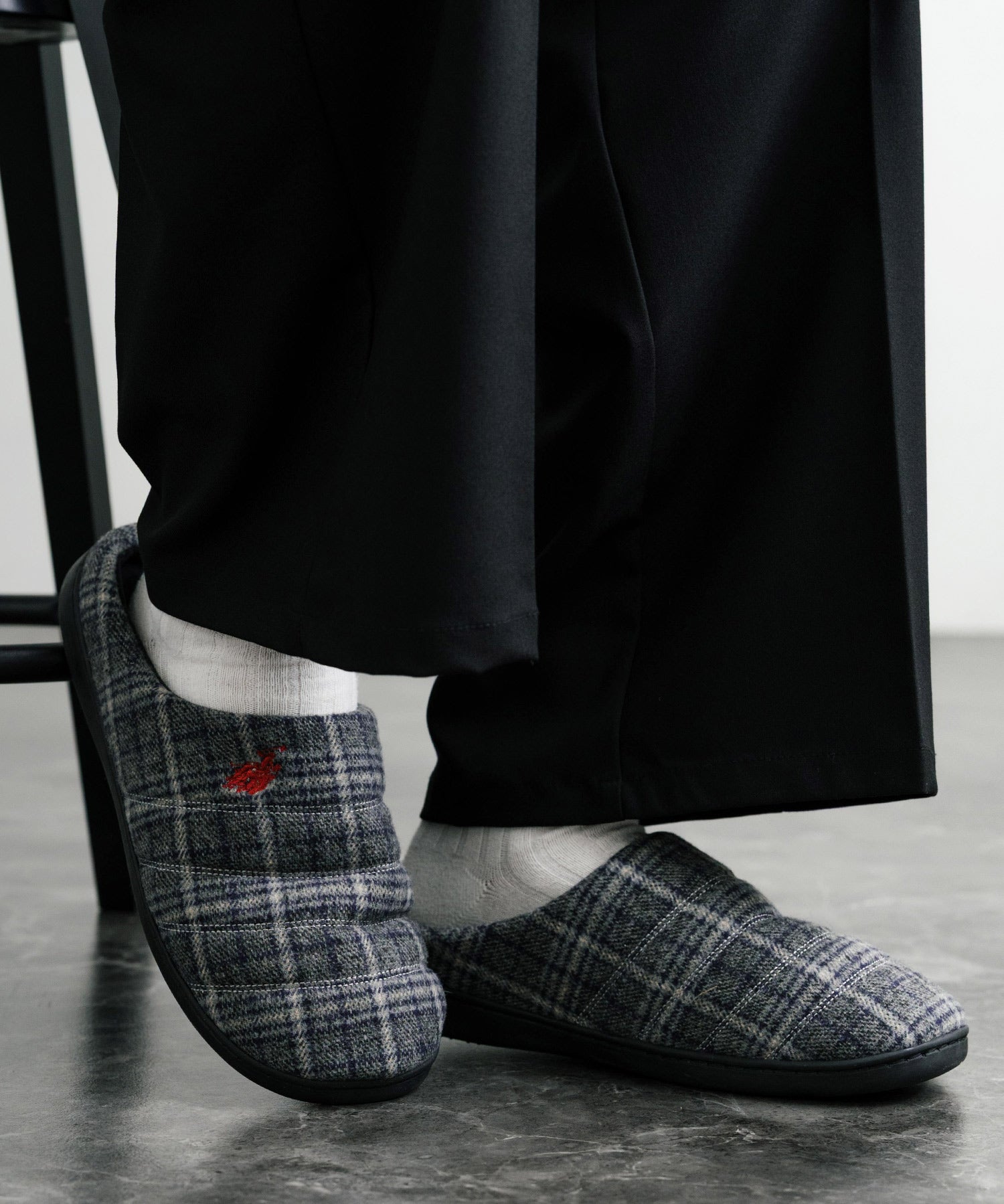 U.S. POLO ASSN. ユーエスポロアッスン ワンポイントロゴ無地/チェック/ストライプモックシューズ 14948