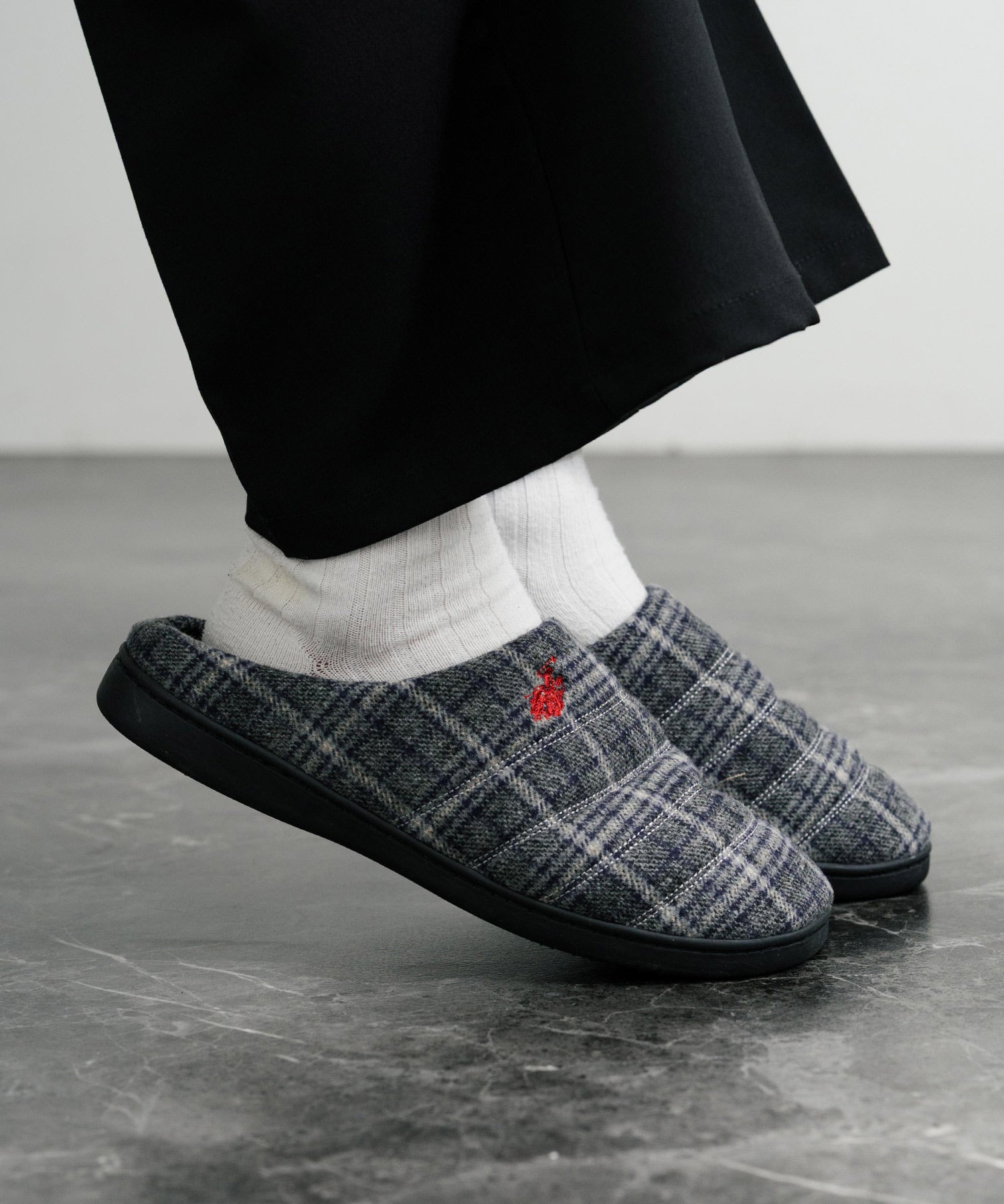 U.S. POLO ASSN. ユーエスポロアッスン ワンポイントロゴ無地/チェック/ストライプモックシューズ 14948