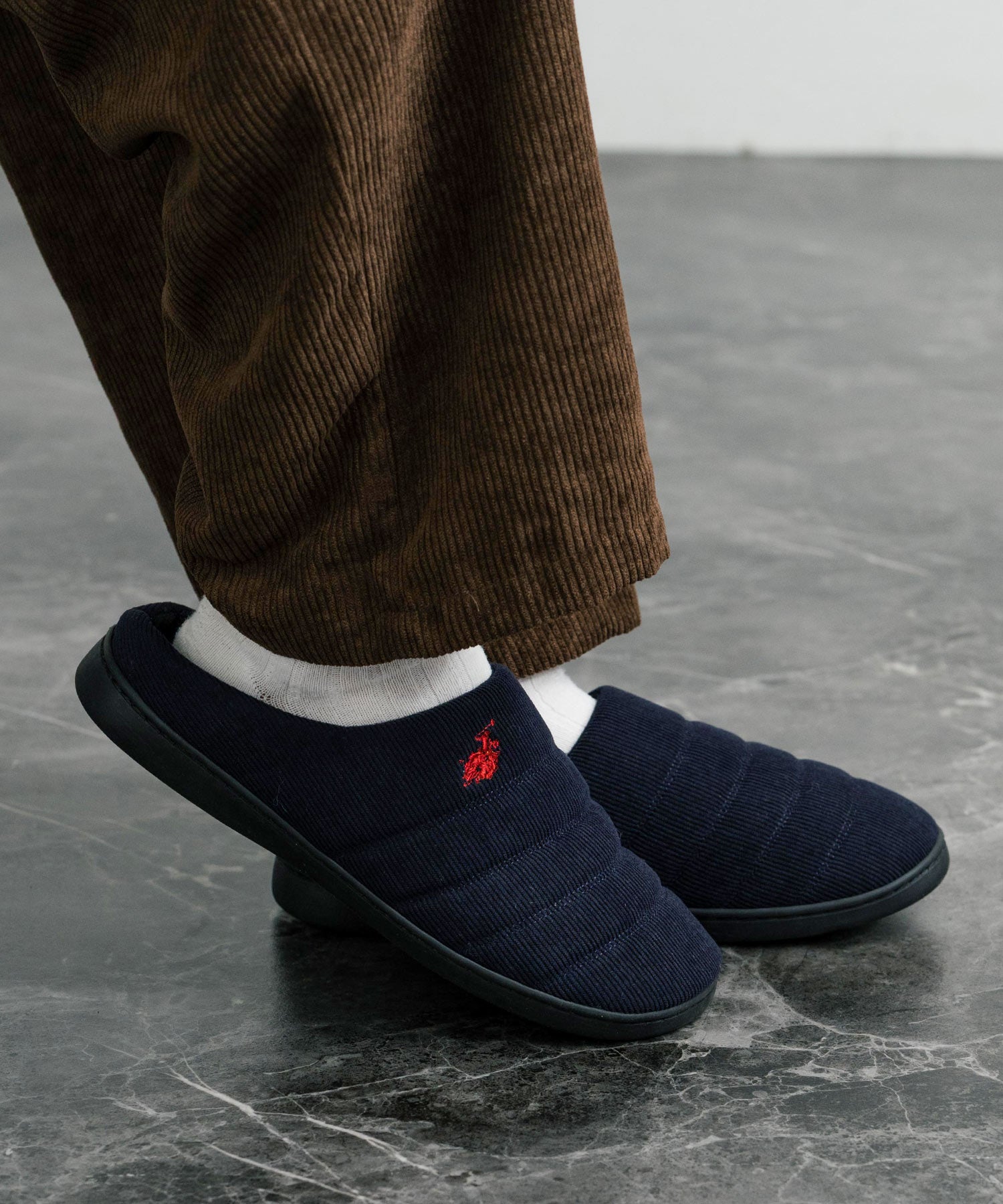U.S. POLO ASSN. ユーエスポロアッスン ワンポイントロゴ無地/チェック/ストライプモックシューズ 14948