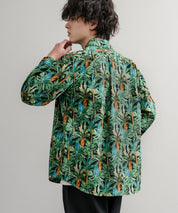 Upscape Audience 日本製/国産プリントブロードワンウォッシュレギュラーカラー長袖テーパードシャツ AUD6664 14960