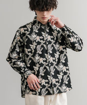 Upscape Audience 日本製/国産プリントブロードワンウォッシュレギュラーカラー長袖テーパードシャツ AUD6664 14960