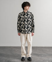 Upscape Audience 日本製/国産プリントブロードワンウォッシュレギュラーカラー長袖テーパードシャツ AUD6664 14960